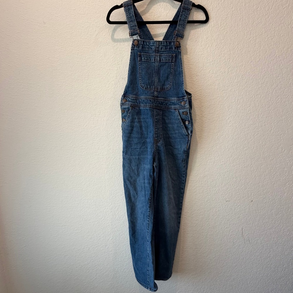 J.Crew Womens Denim Overalls Medium Wash Blue Straight Leg XS J4865